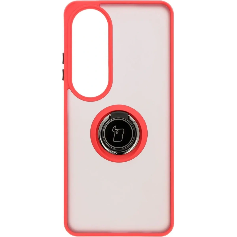 Hurtownia GSM - Etui s úchytem na prst Bizon Case Hybrid Ring pro Oppo A60 4G kouřové s červeným rámem - BIZ6910 - {ean13} - Hurt