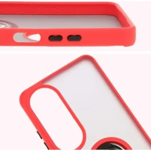 Hurtownia GSM - Etui s úchytem na prst Bizon Case Hybrid Ring pro Oppo A60 4G kouřové s červeným rámem - BIZ6910 - {ean13} - Hurt