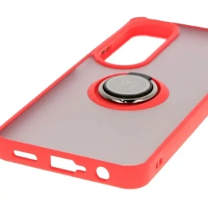Hurtownia GSM - Etui s úchytem na prst Bizon Case Hybrid Ring pro Oppo A60 4G kouřové s červeným rámem - BIZ6910 - {ean13} - Hurt