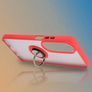 Hurtownia GSM - Etui s úchytem na prst Bizon Case Hybrid Ring pro Oppo A60 4G kouřové s červeným rámem - BIZ6910 - {ean13} - Hurt