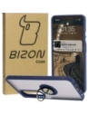 Etui s úchopem na prst Bizon Case Hybrid Ring pro Oppo A60 4G kouřové s modrým rámem