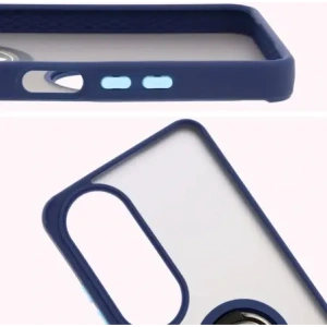 Hurtownia GSM - Etui s úchopem na prst Bizon Case Hybrid Ring pro Oppo A60 4G kouřové s modrým rámem - BIZ6911 - {ean13} - Hurt