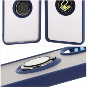 Hurtownia GSM - Etui s úchopem na prst Bizon Case Hybrid Ring pro Oppo A60 4G kouřové s modrým rámem - BIZ6911 - {ean13} - Hurt