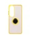 Hurtownia GSM - Etui s úchopem na prst Bizon Case Hybrid Ring pro Oppo A60 4G kouřové s žlutým rámečkem - BIZ6913 - {ean13} - Hurt