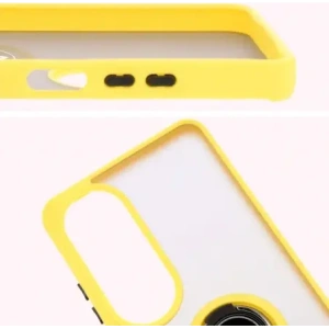 Hurtownia GSM - Etui s úchopem na prst Bizon Case Hybrid Ring pro Oppo A60 4G kouřové s žlutým rámečkem - BIZ6913 - {ean13} - Hurt