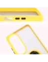 Hurtownia GSM - Etui s úchopem na prst Bizon Case Hybrid Ring pro Oppo A60 4G kouřové s žlutým rámečkem - BIZ6913 - {ean13} - Hurt