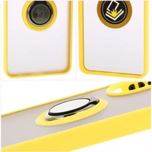 Hurtownia GSM - Etui s úchopem na prst Bizon Case Hybrid Ring pro Oppo A60 4G kouřové s žlutým rámečkem - BIZ6913 - {ean13} - Hurt