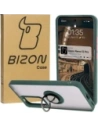 Wholesale Bizon Case Hybrid Ring Oppo Reno 12 Pro smoky with a dark green frame - BIZ6914 - {ean13} - Hurt