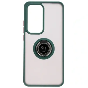 Hurtownia GSM - Bizon Case Hybrid Ring Oppo Reno 12 Pro rauchig mit einem dunkelgrünen Rahmen - BIZ6914 - {ean13} - Hurt
