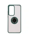 Hurtownia GSM - Inel hibrid Bizon Case pentru Oppo Reno 12 Pro fumuriu cu un cadru verde închis - BIZ6914 - {ean13} - Hurt