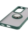 Hurtownia GSM - Inel hibrid Bizon Case pentru Oppo Reno 12 Pro fumuriu cu un cadru verde închis - BIZ6914 - {ean13} - Hurt