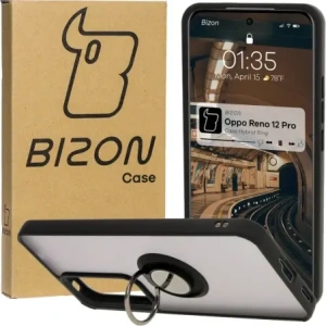 Hurtownia GSM - Bizon Case Hybrid Gyűrű Oppo Reno 12 Pro füstös fekete kerettel - BIZ6915 - {ean13} - Hurt