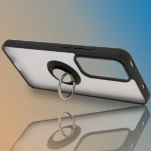 Hurtownia GSM - Bizon Case Hybrid Gyűrű Oppo Reno 12 Pro füstös fekete kerettel - BIZ6915 - {ean13} - Hurt
