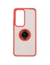 Hurtownia GSM - Bizon Case Hybrid Ring Oppo Reno 12 Pro füstös piros kerettel - BIZ6916 - {ean13} - Hurt