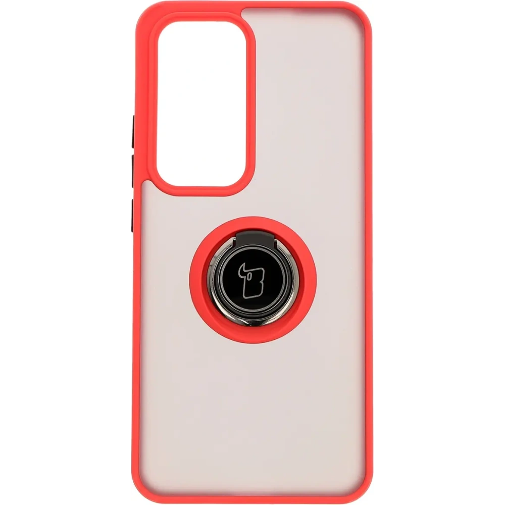Hurtownia GSM - Bizon Case Hybrid Ring Oppo Reno 12 Pro füstös piros kerettel - BIZ6916 - {ean13} - Hurt