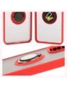 Wholesale Bizon Case Hybrid Ring Oppo Reno 12 Pro smoky with a red frame - BIZ6916 - {ean13} - Hurt