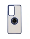 Hurtownia GSM - Etui s úchytem na prst Bizon Case Hybrid Ring pro Oppo Reno 12 Pro kouřové s modrým rámem - BIZ6917 - {ean13} - Hurt