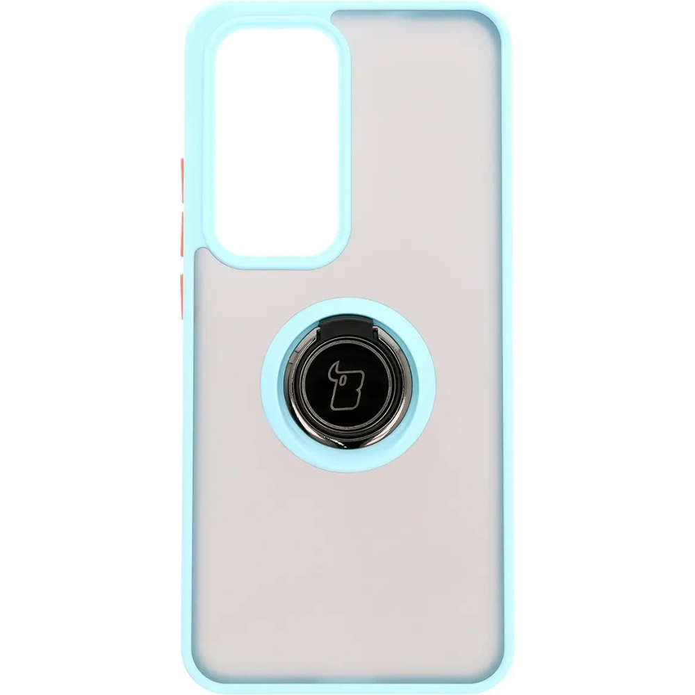 Hurtownia GSM - Bizon Case Hybrid Ring Oppo Reno 12 Pro fumuriu cu un cadru de culoare albastru deschis - BIZ6918 - {ean13} - Hurt