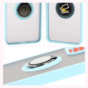 Hurtownia GSM - Bizon Case Hybrid Gyűrű Oppo Reno 12 Pro füstös színben, világoskék kerettel - BIZ6918 - {ean13} - Hurt