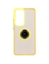 Wholesale Bizon Case Hybrid Ring Oppo Reno 12 Pro smoky with a yellow frame - BIZ6919 - {ean13} - Hurt