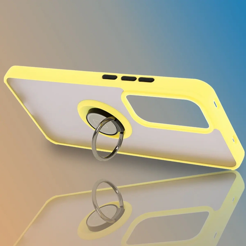 Hurtownia GSM - Bizon Case Hybrid Gyűrű Oppo Reno 12 Pro füstös sárga kerettel - BIZ6919 - {ean13} - Hurt