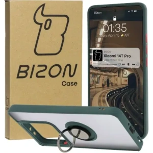 Hurtownia GSM - Bizon Case Hybrid Ring Xiaomi 14T Pro füstös sötétzöld kerettel - BIZ6920 - {ean13} - Hurt