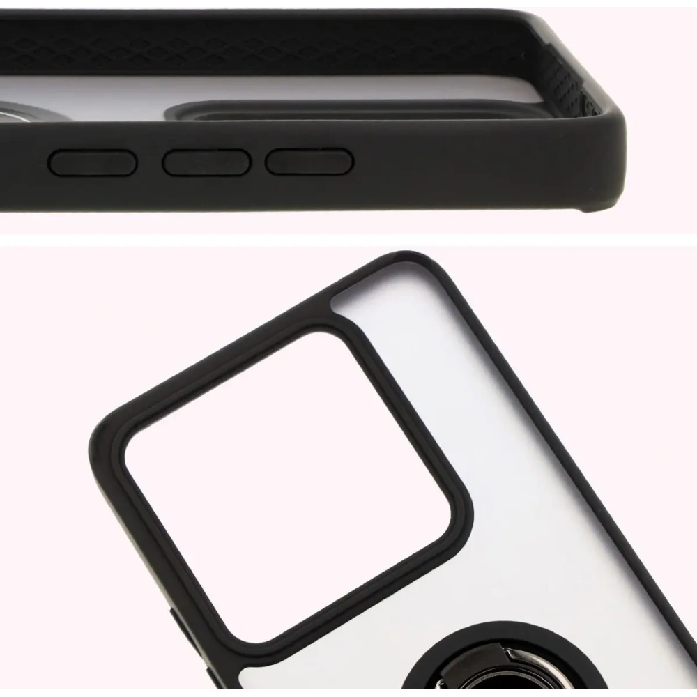 Hurtownia GSM - Etui s úchytem na prst Bizon Case Hybrid Ring pro Xiaomi 14T Pro kouřové s černým rámečkem - BIZ6921 - {ean13} - Hurt