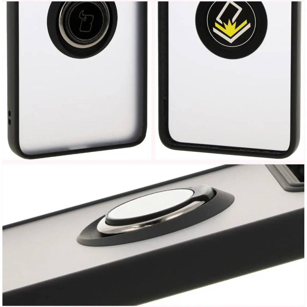 Hurtownia GSM - Etui s úchytem na prst Bizon Case Hybrid Ring pro Xiaomi 14T Pro kouřové s černým rámečkem - BIZ6921 - {ean13} - Hurt