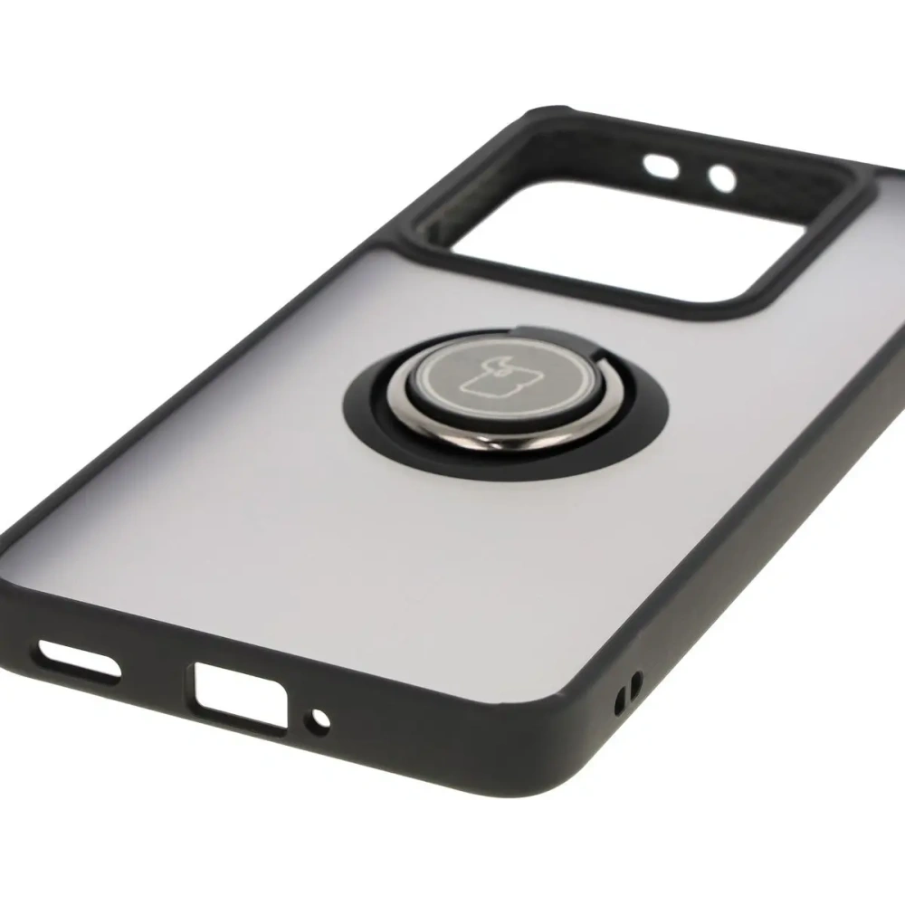 Hurtownia GSM - Etui s úchytem na prst Bizon Case Hybrid Ring pro Xiaomi 14T Pro kouřové s černým rámečkem - BIZ6921 - {ean13} - Hurt