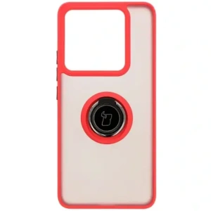 Hurtownia GSM - Bizon Case Hybrid Ring Xiaomi 14T Pro füstös piros kerettel - BIZ6922 - {ean13} - Hurt