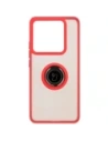 Hurtownia GSM - Etui s úchytem na prst Bizon Case Hybrid Ring pro Xiaomi 14T Pro kouřové s červeným rámečkem - BIZ6922 - {ean13} - Hurt