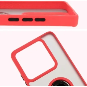 Hurtownia GSM - Bizon Case Hybrid Ring Xiaomi 14T Pro füstös piros kerettel - BIZ6922 - {ean13} - Hurt