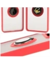 Hurtownia GSM - Etui s úchytem na prst Bizon Case Hybrid Ring pro Xiaomi 14T Pro kouřové s červeným rámečkem - BIZ6922 - {ean13} - Hurt