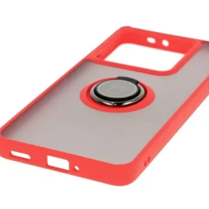 Hurtownia GSM - Bizon Case Hybrid Ring Xiaomi 14T Pro fumuriu cu un cadru roșu - BIZ6922 - {ean13} - Hurt