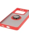 Hurtownia GSM - Etui s úchytem na prst Bizon Case Hybrid Ring pro Xiaomi 14T Pro kouřové s červeným rámečkem - BIZ6922 - {ean13} - Hurt