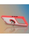 Hurtownia GSM - Etui s úchytem na prst Bizon Case Hybrid Ring pro Xiaomi 14T Pro kouřové s červeným rámečkem - BIZ6922 - {ean13} - Hurt