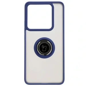 Hurtownia GSM - Bizon Case Hybrid Ring Xiaomi 14T Pro fumuriu cu un cadru bleu marin - BIZ6923 - {ean13} - Hurt