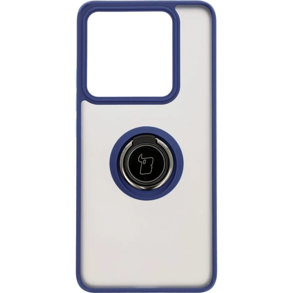 Hurtownia GSM - Bizon Case Hybrid Ring Xiaomi 14T Pro fumuriu cu un cadru bleu marin - BIZ6923 - {ean13} - Hurt