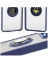 Hurtownia GSM - Bizon Case Hybrid Ring Xiaomi 14T Pro fumuriu cu un cadru bleu marin - BIZ6923 - {ean13} - Hurt