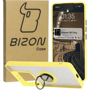 Hurtownia GSM - Bizon Case Hybrid Ring Xiaomi 14T Pro füstös sárga kerettel - BIZ6925 - {ean13} - Hurt