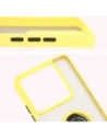 Hurtownia GSM - Etui s úchopem na prst Bizon Case Hybrid Ring do Xiaomi 14T Pro kouřové s žlutým rámečkem - BIZ6925 - {ean13} - Hurt