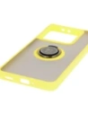 Hurtownia GSM - Etui s úchopem na prst Bizon Case Hybrid Ring do Xiaomi 14T Pro kouřové s žlutým rámečkem - BIZ6925 - {ean13} - Hurt