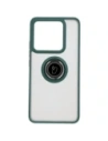 Hurtownia GSM - Etui s úchopem na prst Bizon Case Hybrid Ring pro Xiaomi 14T kouřové s tmavě zeleným rámem - BIZ6926 - {ean13} - Hurt