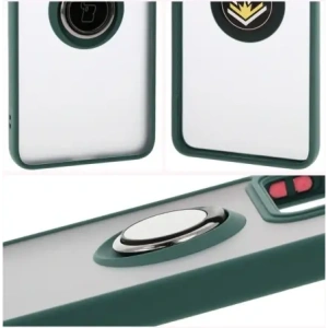 Hurtownia GSM - Bizon Case Hybrid Ring Xiaomi 14T fumos cu un cadru verde închis - BIZ6926 - {ean13} - Hurt