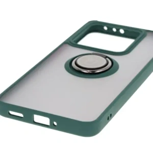 Hurtownia GSM - Bizon Case Hybrid Ring Xiaomi 14T fumos cu un cadru verde închis - BIZ6926 - {ean13} - Hurt
