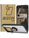 Etui s úchopem na prst Bizon Case Hybrid Ring do Xiaomi 14T kouřové s černým rámem