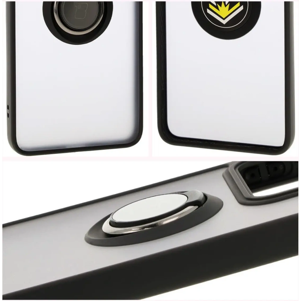 Hurtownia GSM - Etui s úchopem na prst Bizon Case Hybrid Ring do Xiaomi 14T kouřové s černým rámem - BIZ6927 - {ean13} - Hurt