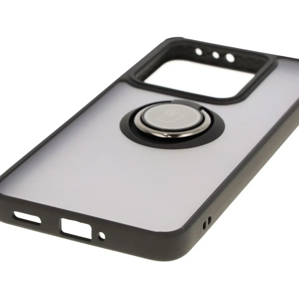 Hurtownia GSM - Etui s úchopem na prst Bizon Case Hybrid Ring do Xiaomi 14T kouřové s černým rámem - BIZ6927 - {ean13} - Hurt