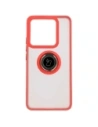 Hurtownia GSM - Bizon Case Hybrid Ring Xiaomi 14T fumuriu cu un cadru roșu - BIZ6928 - {ean13} - Hurt