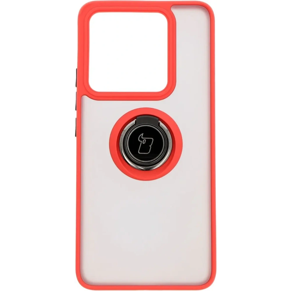 Hurtownia GSM - Bizon Case Hybrid Ring Xiaomi 14T fumuriu cu un cadru roșu - BIZ6928 - {ean13} - Hurt